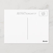 オレンジモダン抽象芸術アートハガキ ポストカード (裏面)