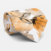 オレンジモダン秋トレンディーフローラネックタイ ネクタイ (ロール)