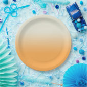 オレンジモダン色とアイボリーグラデーショグラデーションン ペーパープレート (パーティー)