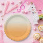 オレンジモダン色とアイボリーグラデーショグラデーションン ペーパープレート (パーティー)