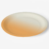 オレンジモダン色とアイボリーグラデーショグラデーションン ペーパープレート (アングル)