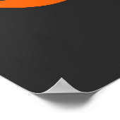 オレンジモダン色のオーム ポスター (角)