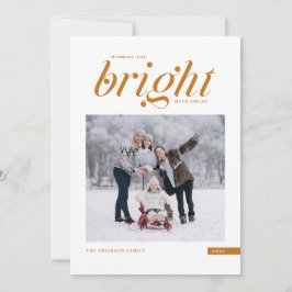 オレンジモダン色のスクリプト明るい日前写真 シーズンカード