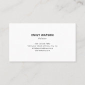 オレンジモダン色の名前アートアーティストアートスタジオ 名刺 (裏面)