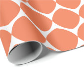 オレンジモダン色の幾何形状パターン ラッピングペーパー (ロールコーナー)