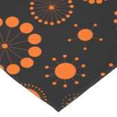オレンジモダン色の抽象芸術円と星のパターン ショートテーブルランナー (コーナー)