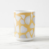 オレンジモダン色の白いテラゾパターン コーヒーマグカップ (中央)