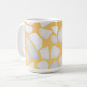 オレンジモダン色の白いテラゾパターン コーヒーマグカップ (正面左)