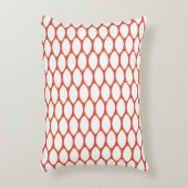 オレンジモダン色の白いパターンのアクセント枕 アクセントクッション (正面(垂直))