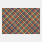 オレンジモダン色の秋の感謝祭かぼちゃのパターン ラッピングペーパーシート (正面3)