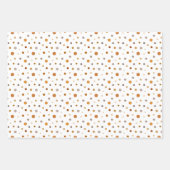 オレンジモダン色の秋の感謝祭かぼちゃのパターン ラッピングペーパーシート (正面)