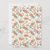 オレンジモダン色の緑のクリスマス家族の写真 シーズンカード (裏面)