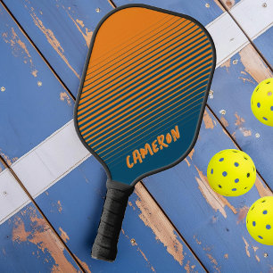 オレンジモダン色の青いスポーツの名前でティルトフェード ピックルボールラケット