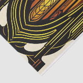 オレンジモダン色アールヌーボーステンドグラス 薄葉紙 (詳細)