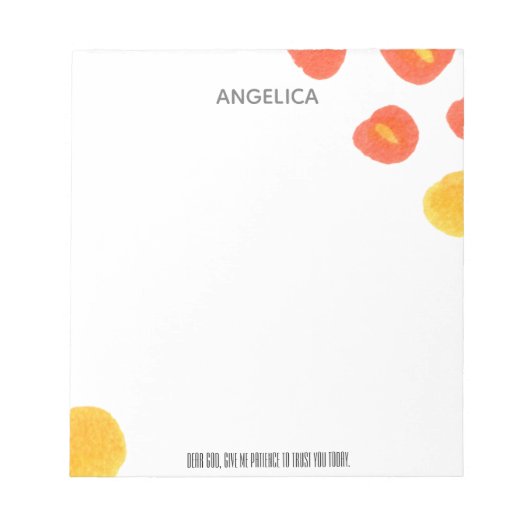 オレンジモダン色イエローウォーター親愛カラーGod Notepad ノートパッド (正面)