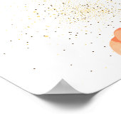 オレンジモダン色カボチャ赤ちゃんシャワー歓迎サイン ポスター (角)