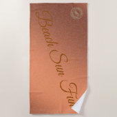 オレンジモダン色 ビーチタオル (正面)