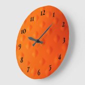 オレンジモダン色 ラージ壁時計 (傾斜)