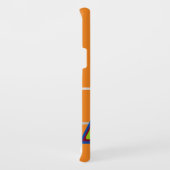 オレンジモノグラムの色の緑の幾何学的 Case-Mate iPhoneケース (裏面/右)