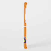 オレンジモノグラムの色の緑の幾何学的 Case-Mate iPhoneケース (裏面/左)