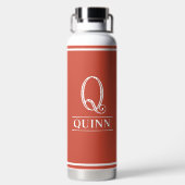 オレンジモノグラムの色 ウォーターボトル (背面)