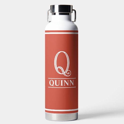 オレンジモノグラムの色 ウォーターボトル (正面)