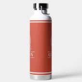 オレンジモノグラムの色 ウォーターボトル (左面)