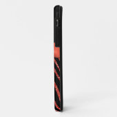 オレンジモノグラム黒いグリッターのシマウマのiPhone 5の箱 Case-Mate iPhoneケース (裏面/左)