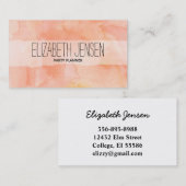 オレンジモモの水彩画Businesscard 名刺 (正面/裏面)