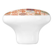 オレンジモロッコタイル セラミックノブ (側面)