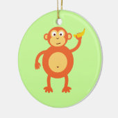 オレンジモンキー セラミックオーナメント (左)