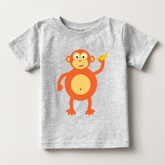 オレンジモンキー ベビーTシャツ (正面)