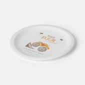 オレンジモンスタートラック誕生日 ペーパープレート (アングル)