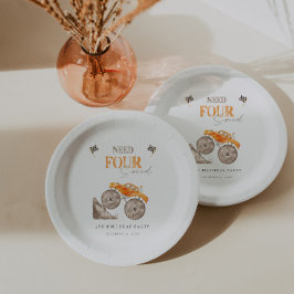 オレンジモンスタートラック誕生日 ペーパープレート