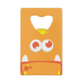 オレンジモンスター顔クレジットカードボトルオープナー クレジットカード栓抜き (裏面)