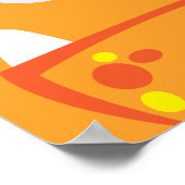 オレンジモンスター顔ポスタープリント ポスター (角)