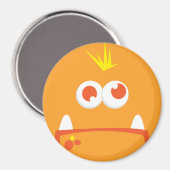 オレンジモンスター顔磁石 マグネット (正面/裏面)