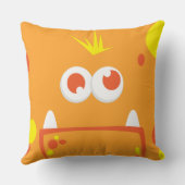 オレンジモンスター顔装飾用クッション クッション (裏面)