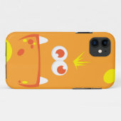 オレンジモンスター顔iPhoneケース Case-Mate iPhoneケース (裏面(横))