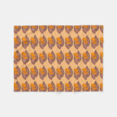 オレンジヤムサツマイモグルメ料理 フリースブランケット (正面(横))