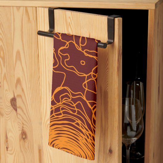 オレンジヤーンキッチンタオル キッチンタオル (三つ折り)