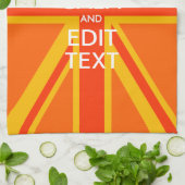 オレンジユニオンジャックブリティッシュ国旗のスワッグ キッチンタオル (折り畳み)