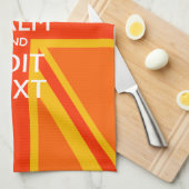 オレンジユニオンジャックブリティッシュ国旗のスワッグ キッチンタオル (四つ折り)