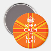 オレンジユニオンジャックブリティッシュ国旗のスワッグ マグネット (正面/裏面)