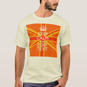 オレンジユニオンジャックブリティッシュ国旗のスワッグ Tシャツ