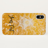 オレンジユニセックス黄 Case-Mate iPhoneケース (裏面(横))