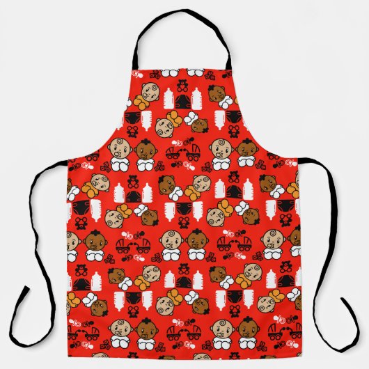 オレンジユニーク新生児ギフト エプロン (正面)