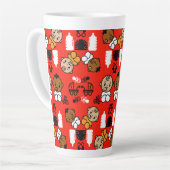 オレンジユニーク新生児ギフト カフェラテマグ (左アングル)