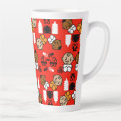 オレンジユニーク新生児ギフト カフェラテマグ (右)