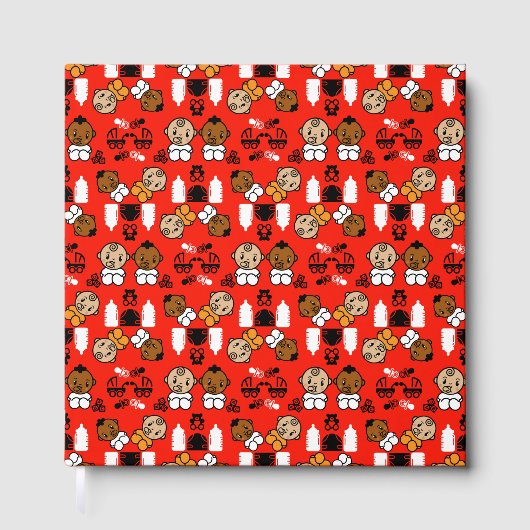 オレンジユニーク新生児ギフト ゲストブック (正面)